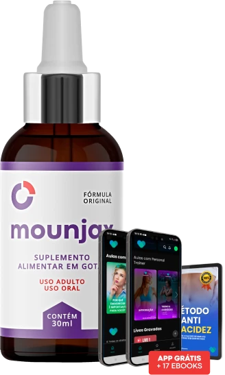 Embalagem de um frasco de Mounjax