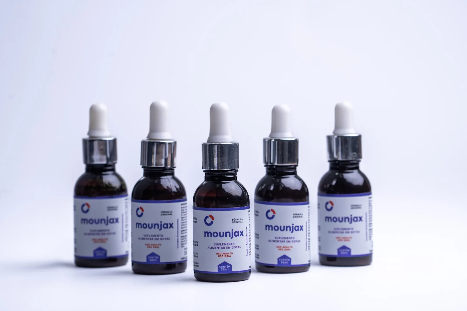 Kit de frascos de Mounjax em estúdio